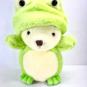 Hidin’ Pals Bear In Frog Costume Vintage 1998 Beanbag Plush Doll Toy 9”
